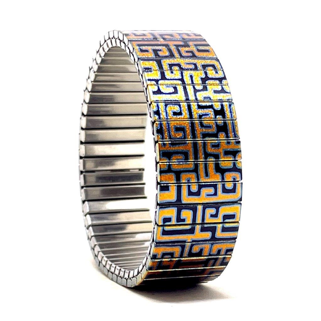 Checkers Maze Orange Metallic