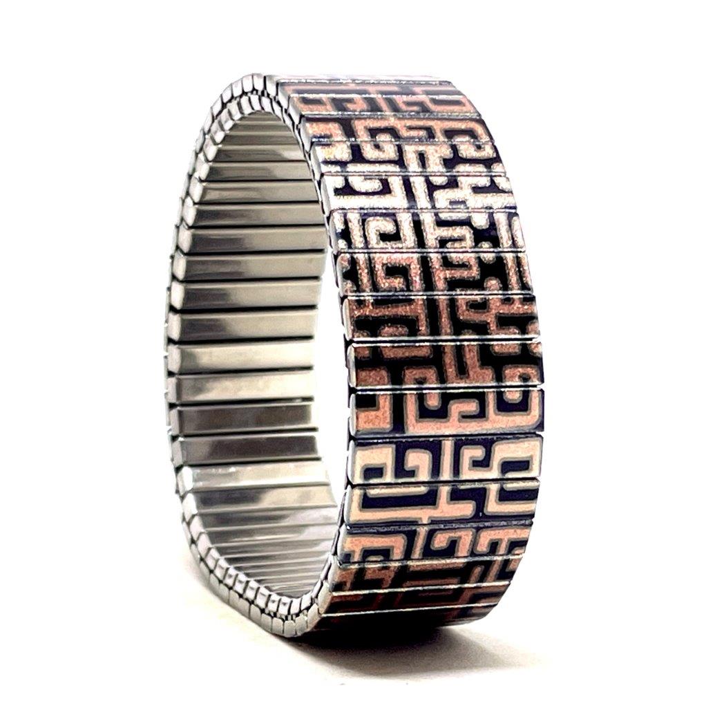 Checkers Maze Rose Metallic