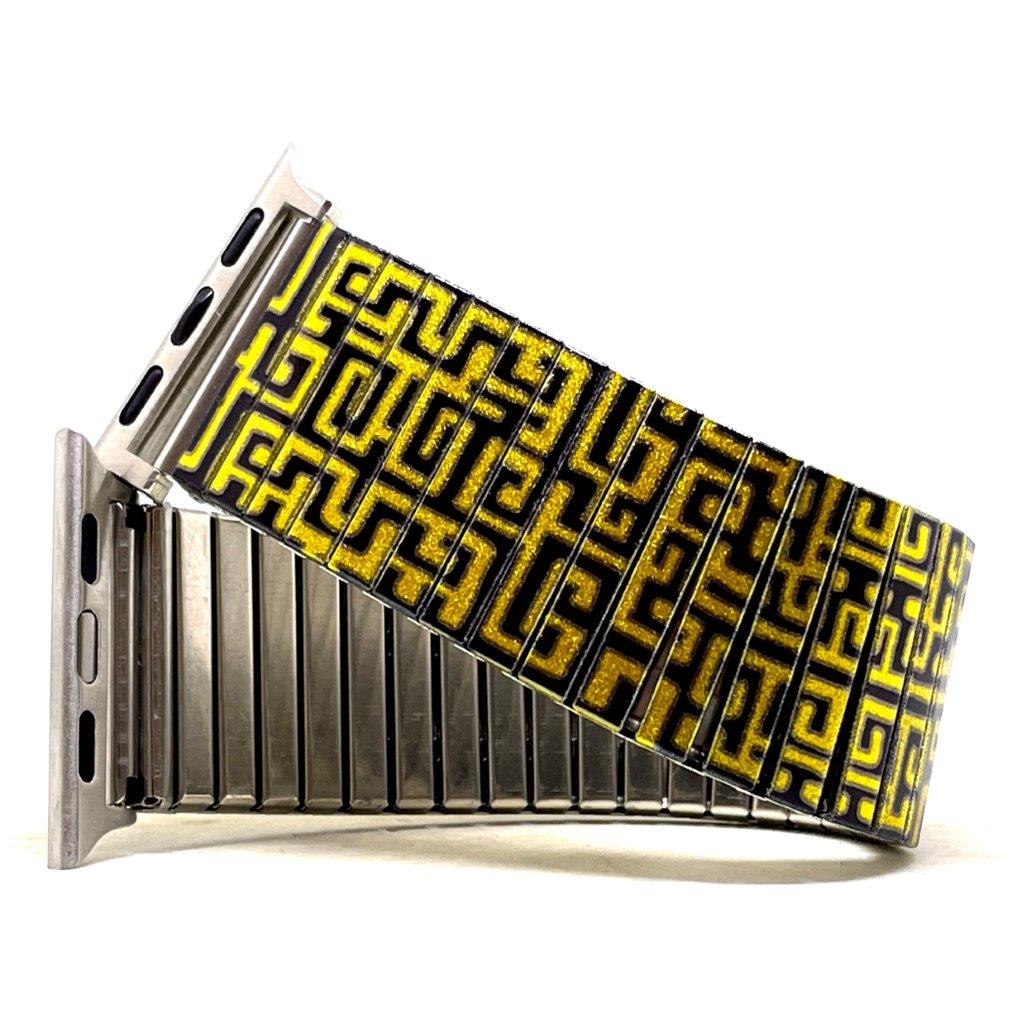 Checkers Maze Gold metallic Applewatch bracelet