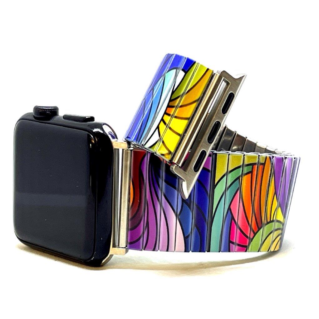 Checkers Maze Rainbow Applewatch bracelet