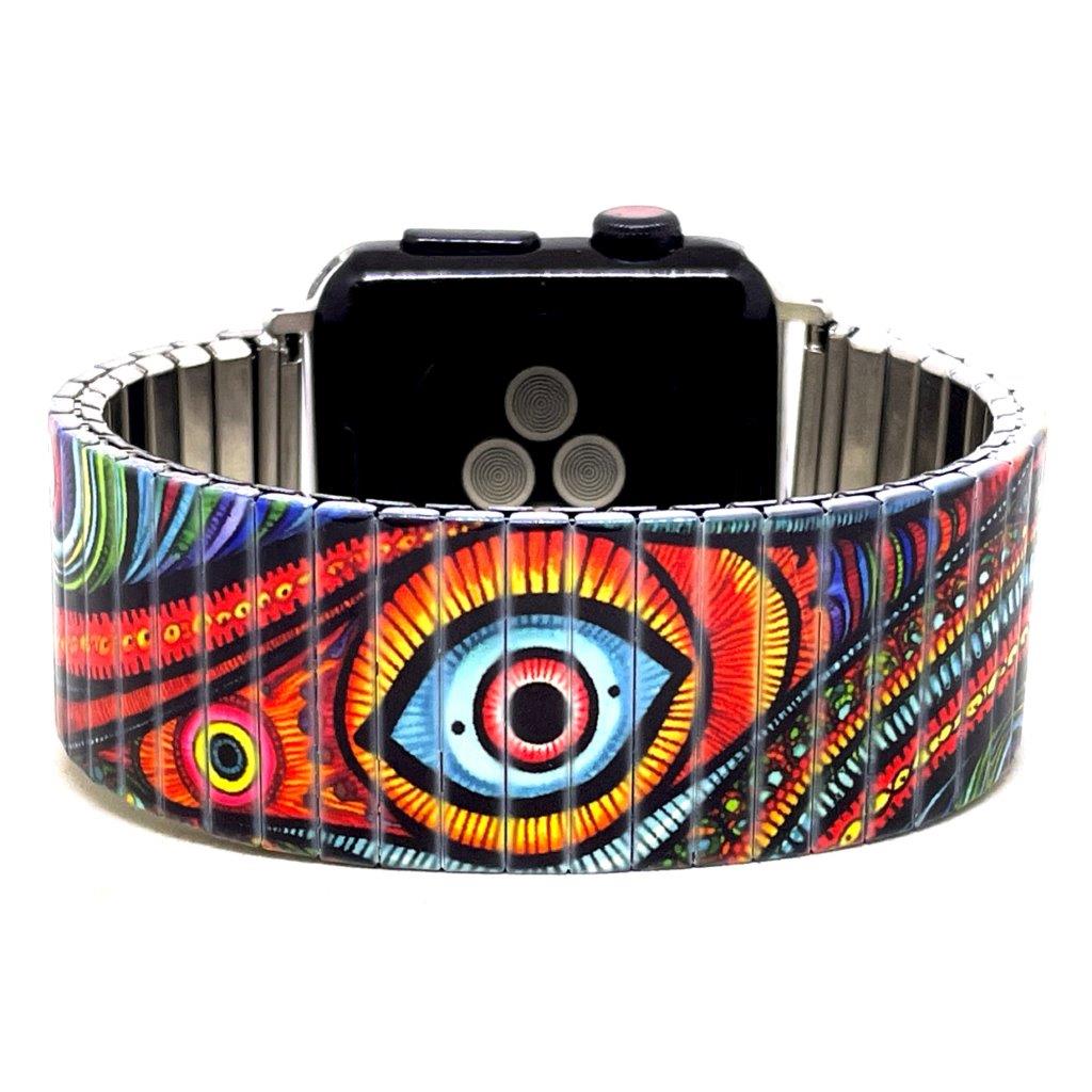 Checkers Orange evil eye applewatch bracelet