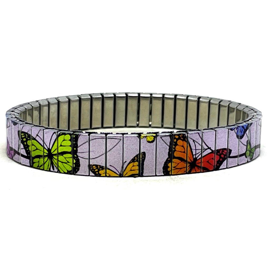 Cool Blossom Butterfly Velvet Pastel Armband 10mm