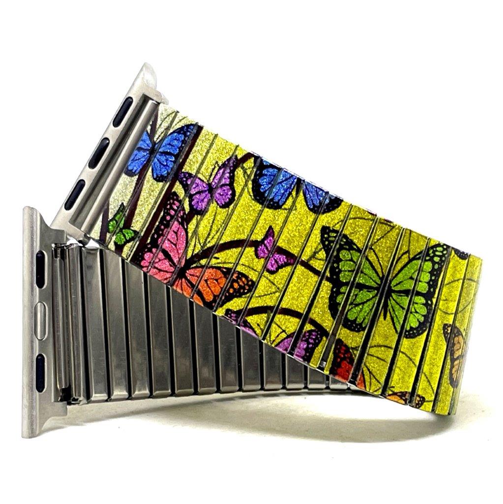 Cool Blossom Butterflies golden sunset Applewatch bracelet