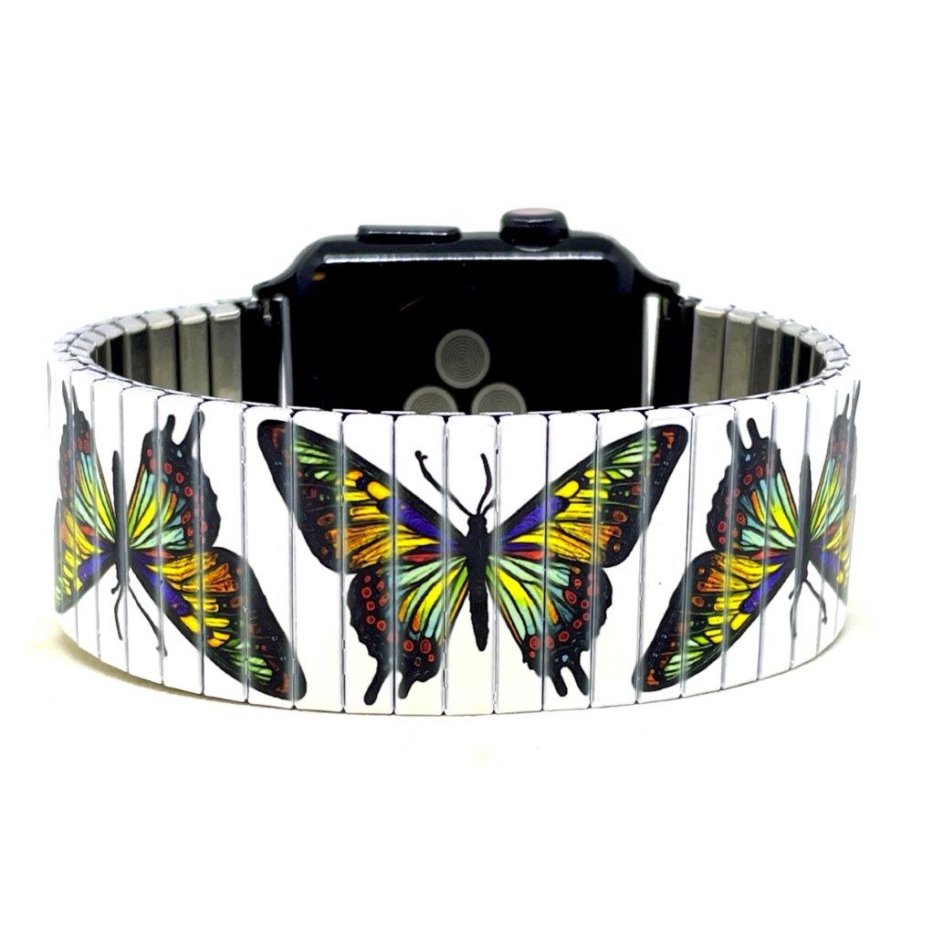Cool Blossom Butterfly Applewatch Bracelet - Witte Vlinder