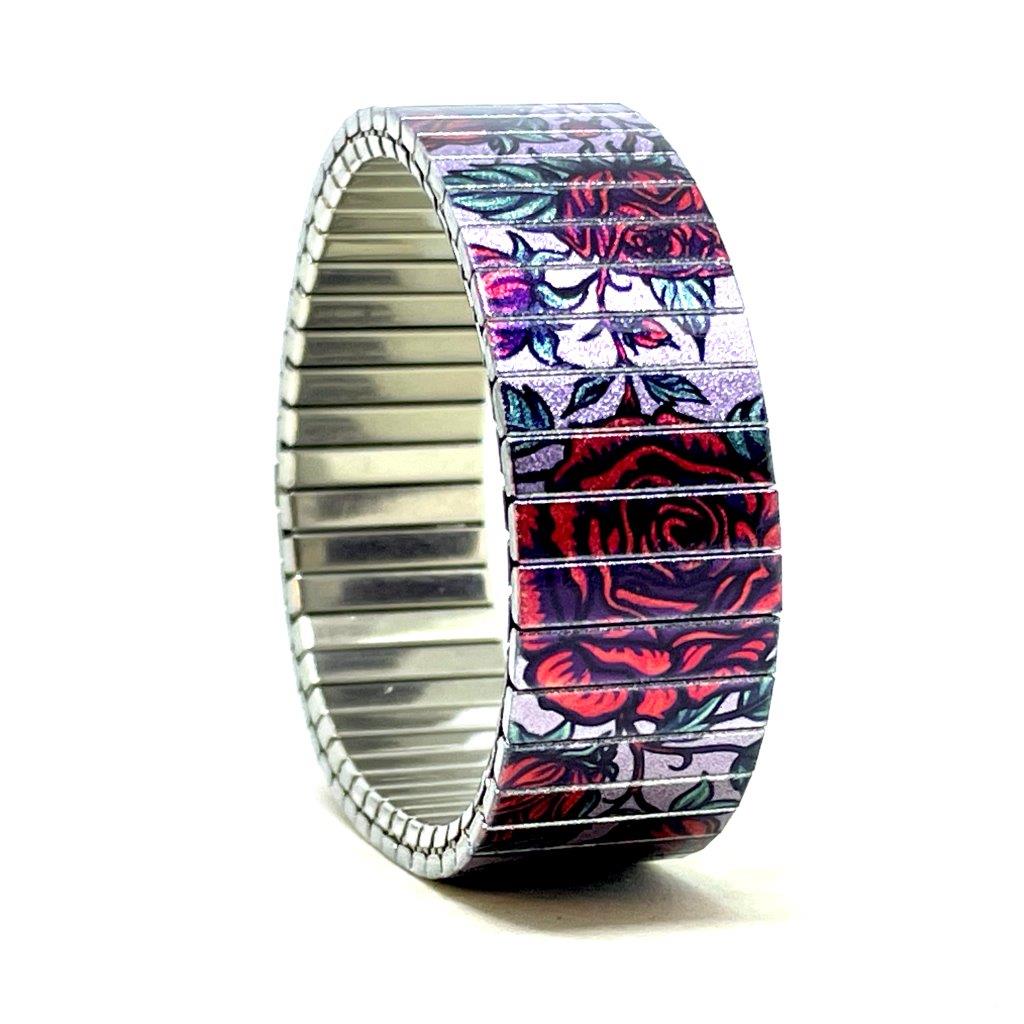 Flowers Garden Ruby Roses chic metalic