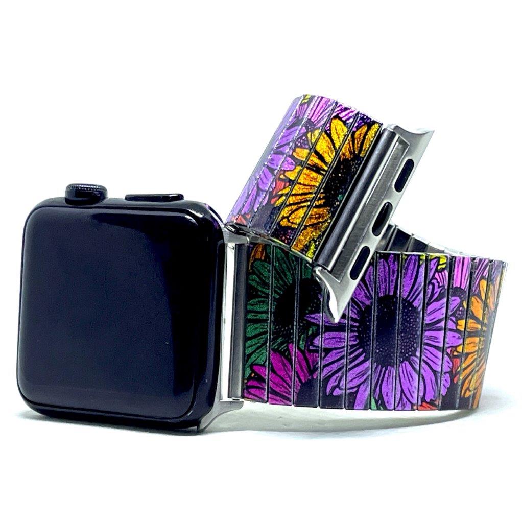 Flowers Daisies purple dream applewatch bracelet