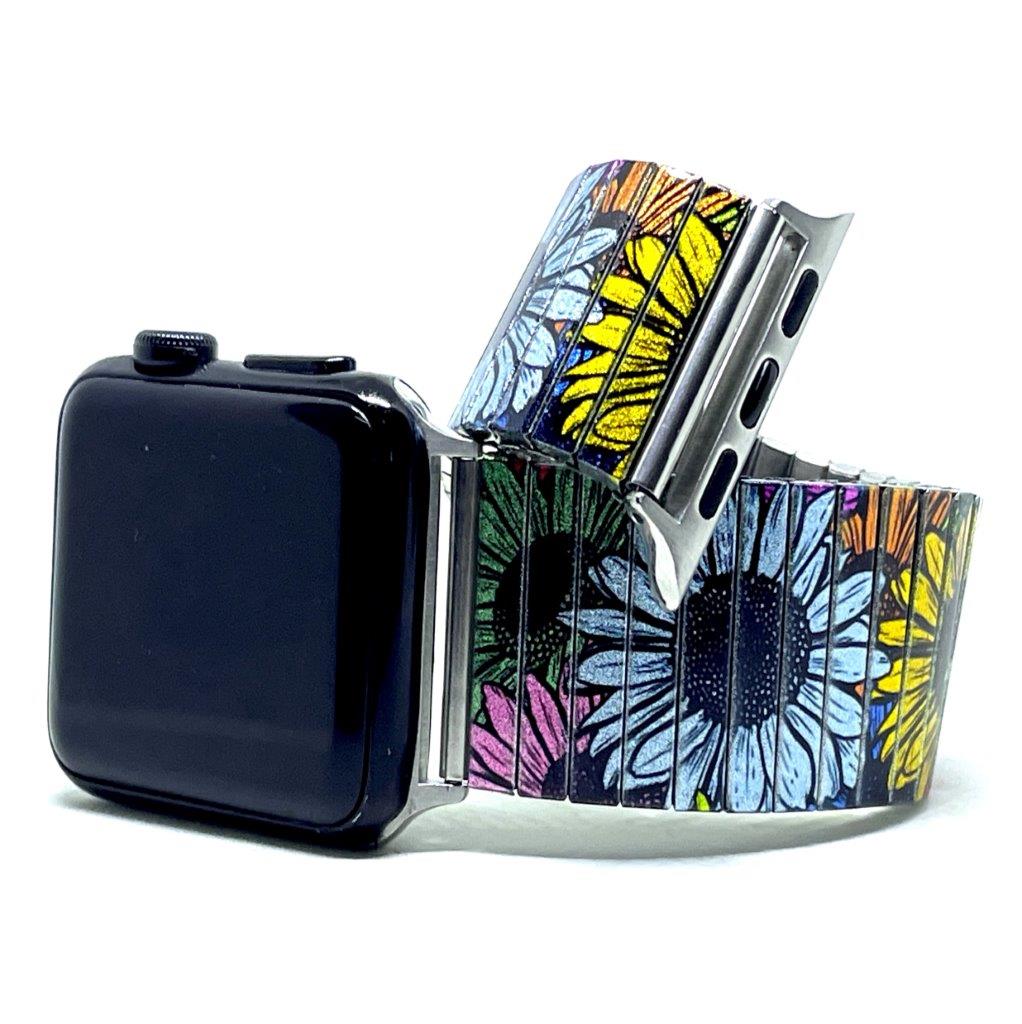 Flowers Daisies blue dream applewatch bracelet