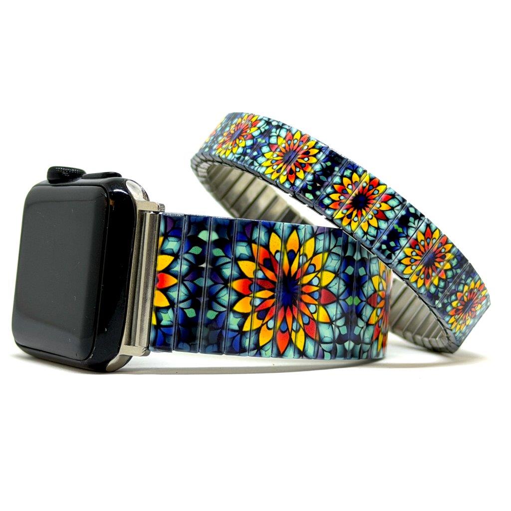 Mandala Daisies Sunny Flowers Apple Watch Bracelet