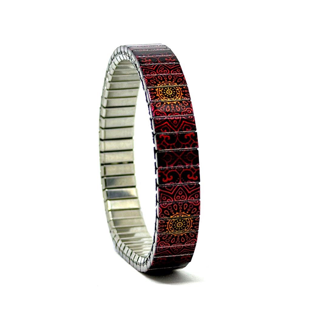 Mandala Daisies Deep Red Armband | Urbandbracelets