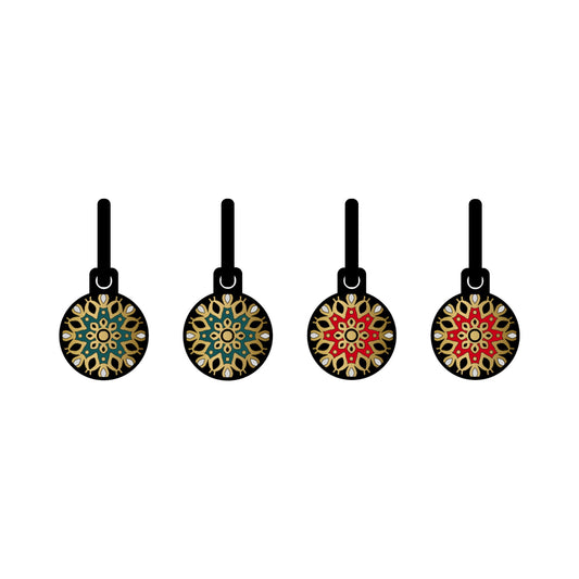 Chick green and orange Ambience metallic Oorbellen