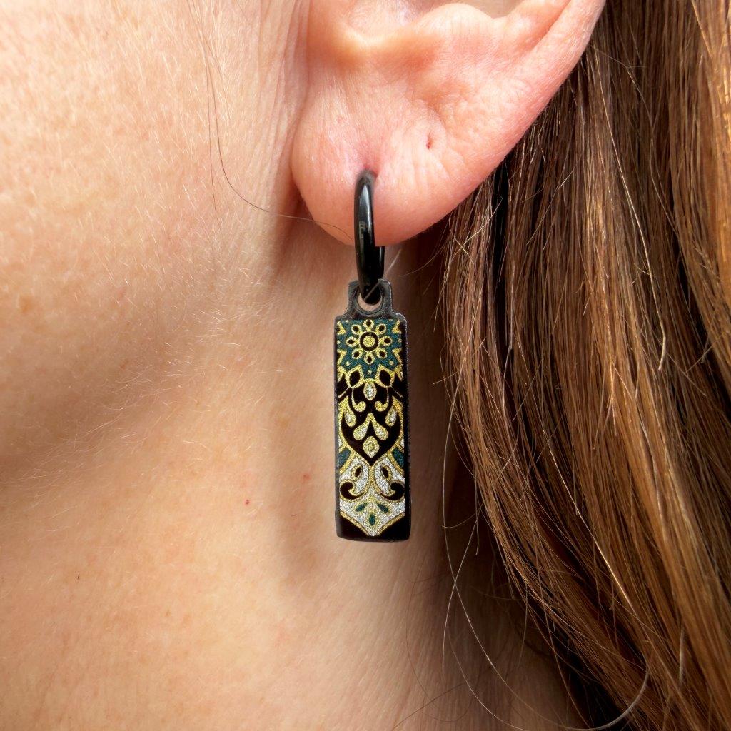 Chick intense green Ambience metallic Oorbellen