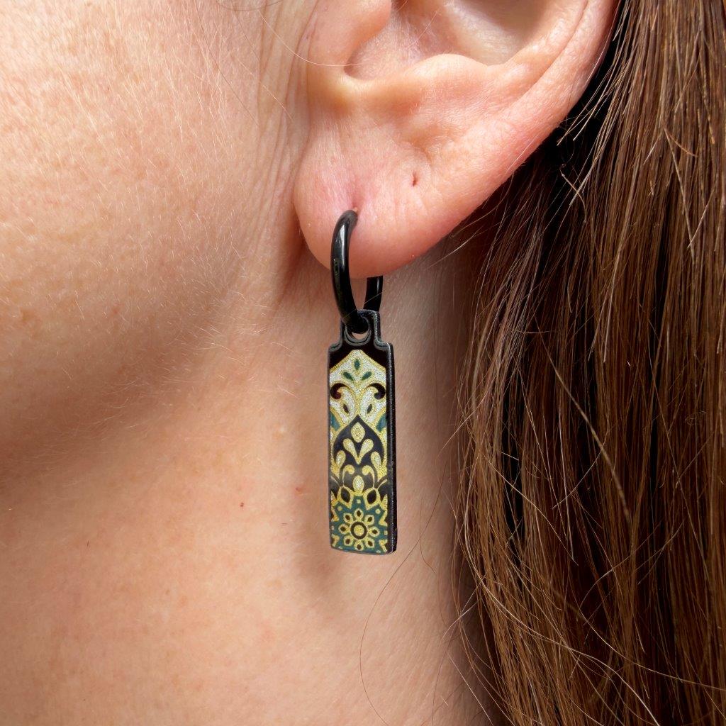 Chick intense green Ambience metallic Oorbellen