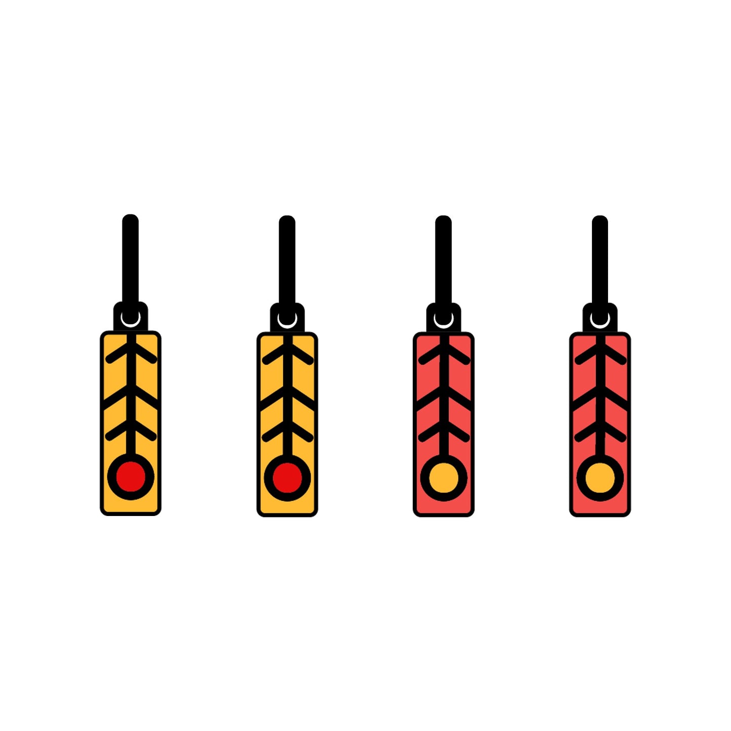 Colourfull arrows Ambience metallic Oorbellen