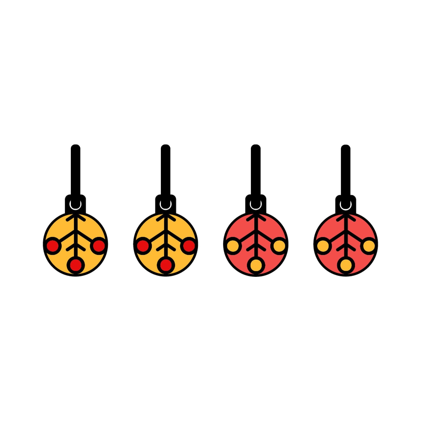 Colourfull arrows Ambience metallic Oorbellen