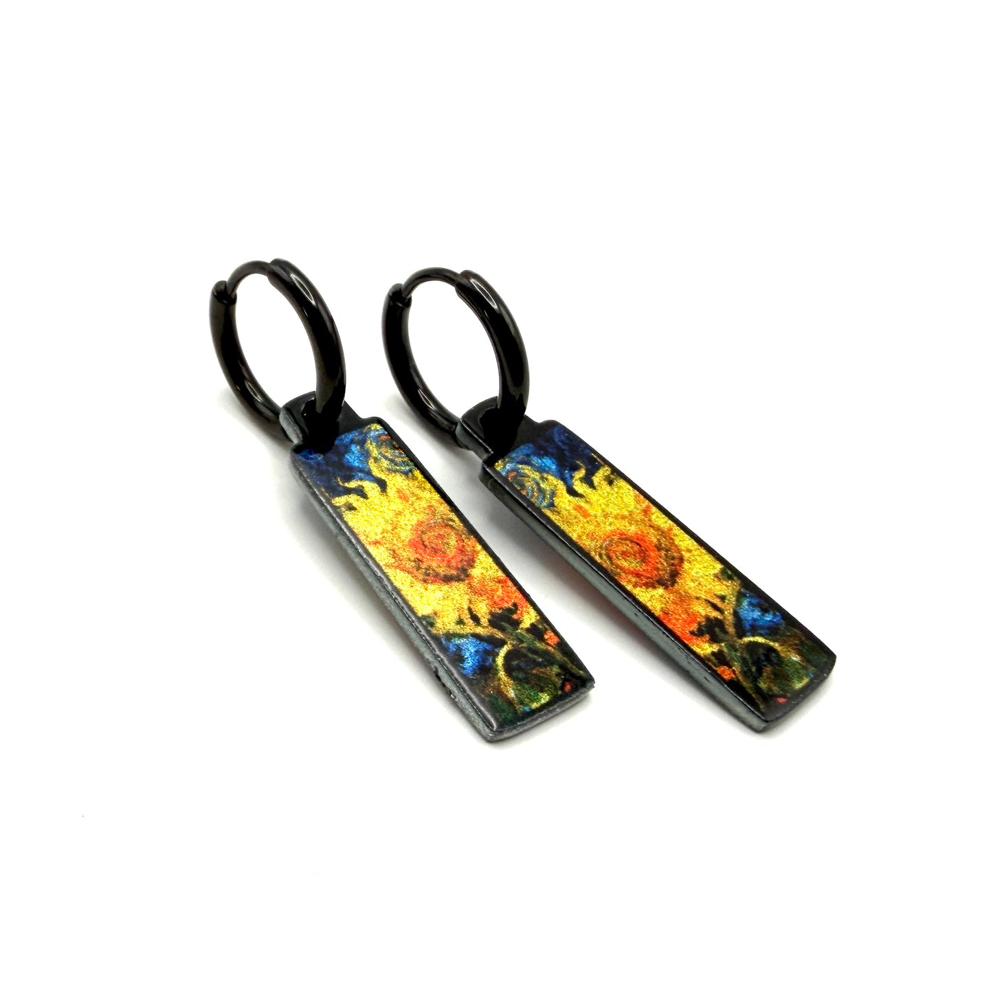 Van Gogh Oorbellen | Art Sunflowers Metallic – Urbandbracelets