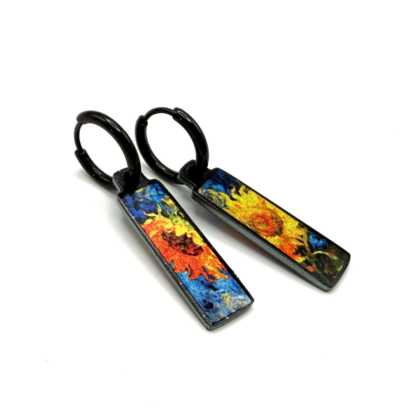 Van Gogh Oorbellen | Art Sunflowers Metallic – Urbandbracelets
