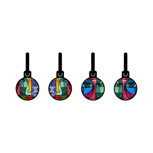 Art Cubism Faces Oorbellen | Metallic Kubisme – Urbandbracelets