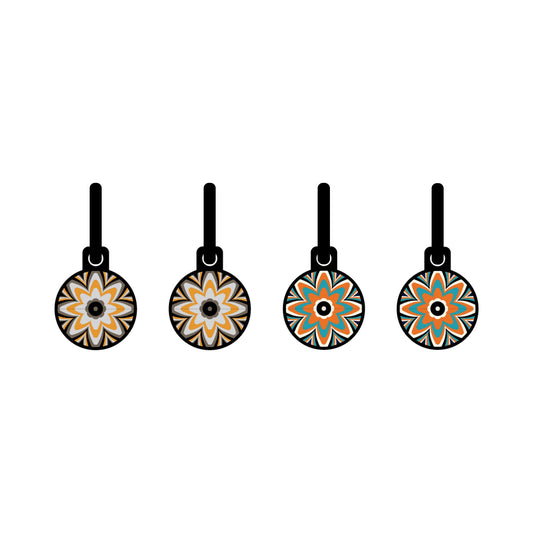 Carnival Star Fire Oorbellen | Metallic Sterren & Vuur – Urbandbracelets