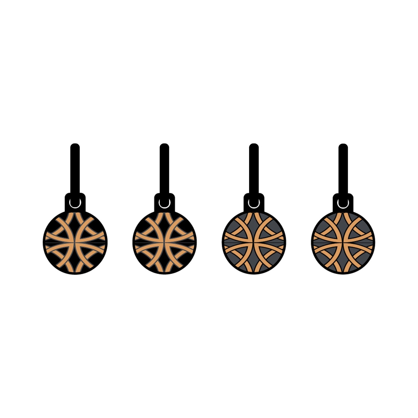 Celtic Black and Gold Shield metallic oorbellen