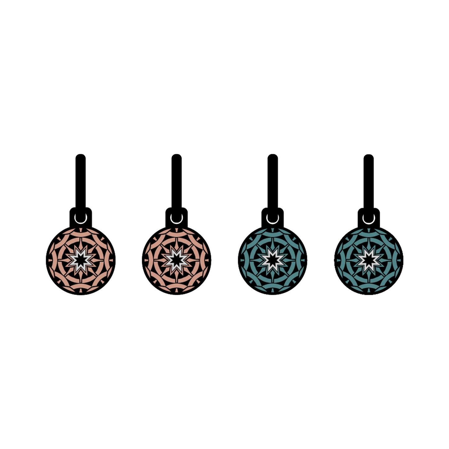 Celtic Green Flowers Stars metallic oorbellen