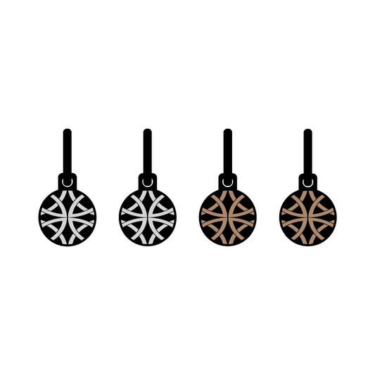 Celtic Copper Silver Shield metallic oorbellen