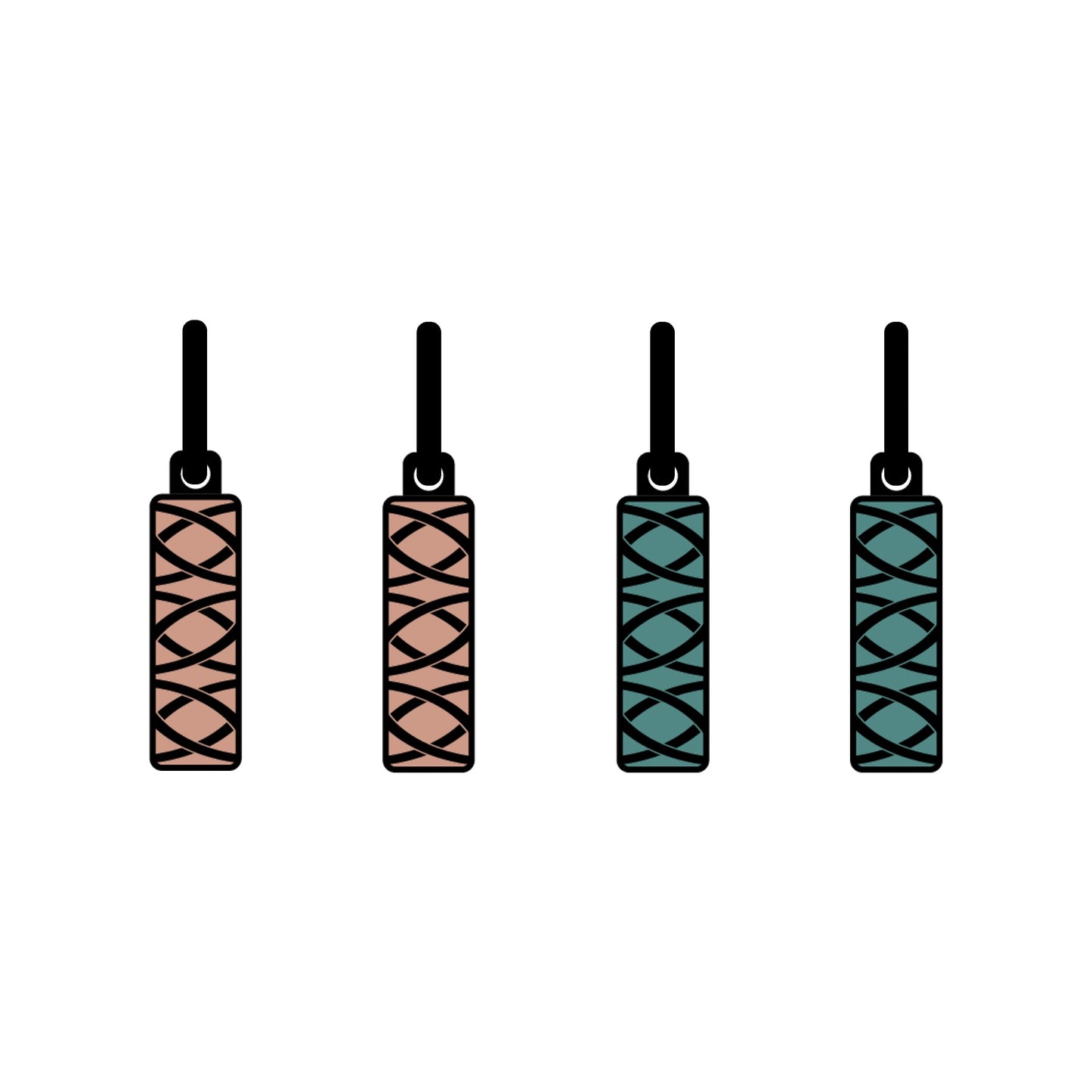 Celtic Rosegold green Shield metallic oorbellen