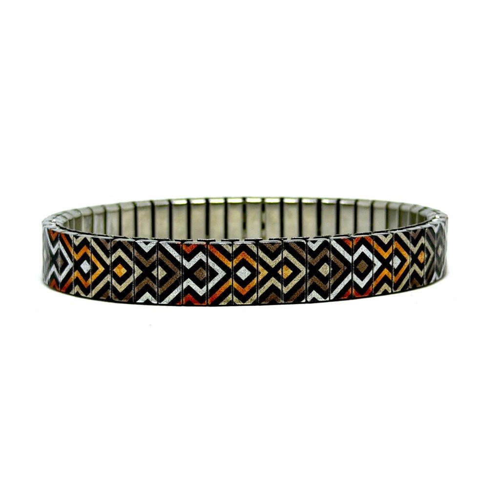 Checkers Maze earthy slim Armband | Urbandbracelets