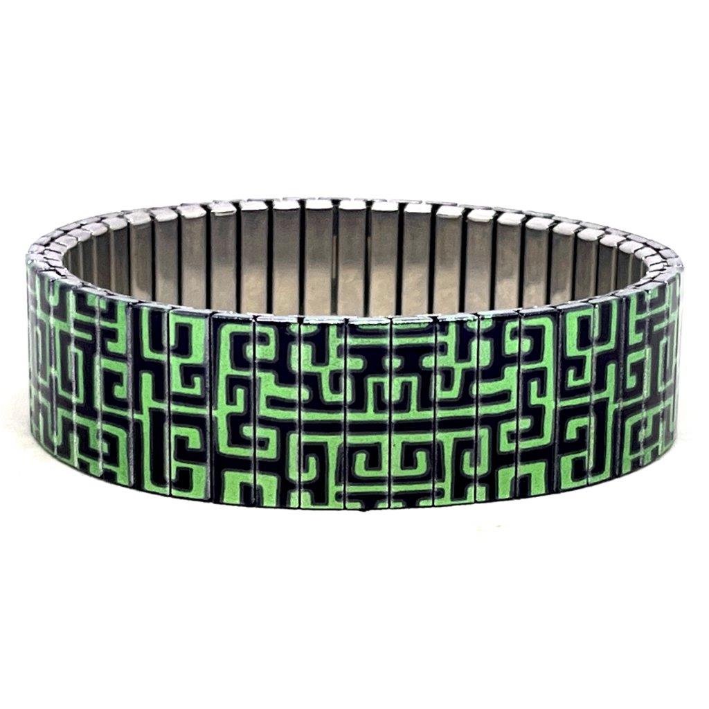 Checkers Maze Green Metallic