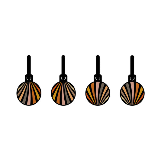 Checkers Simplicity reverse indian metallic oorbellen