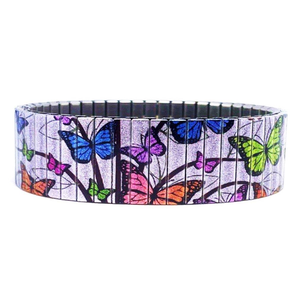 Cool Blossom Butterflies Velvet Pastel metallic