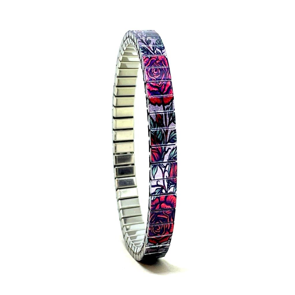 Flowers Garden Ruby Roses metallic chic
