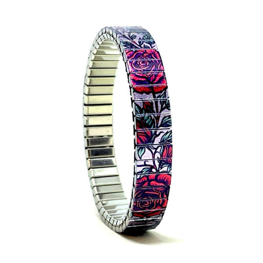 Flowers Garden Ruby Roses chic metallic