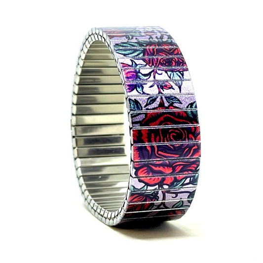 Flowers Garden Ruby Roses chic metalic