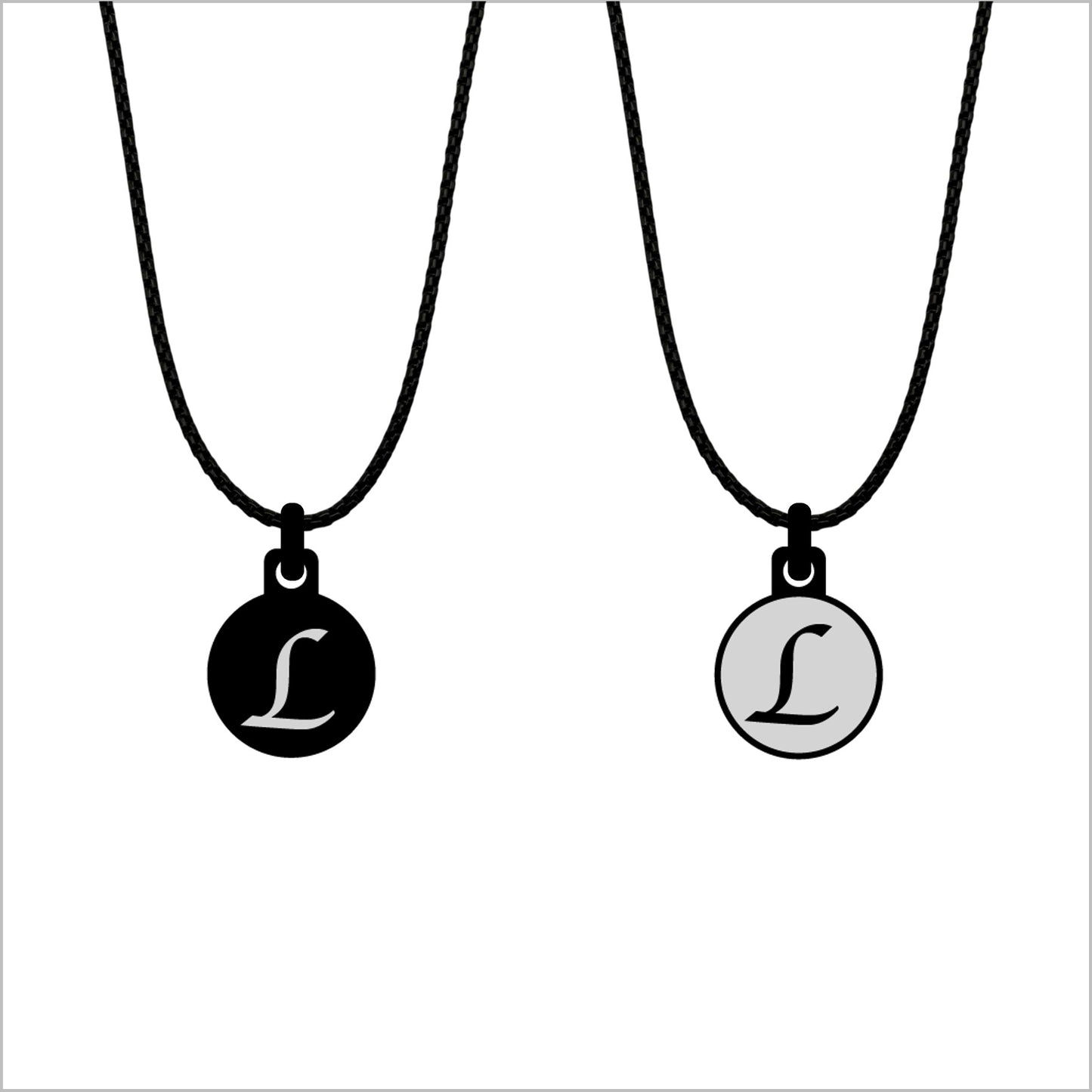 Initialen pendant met ketting