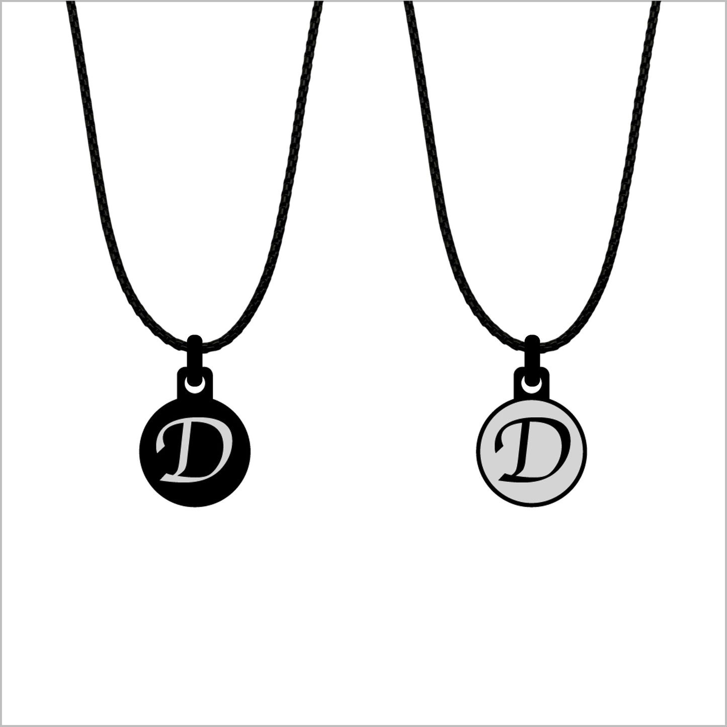 Initialen pendant met ketting