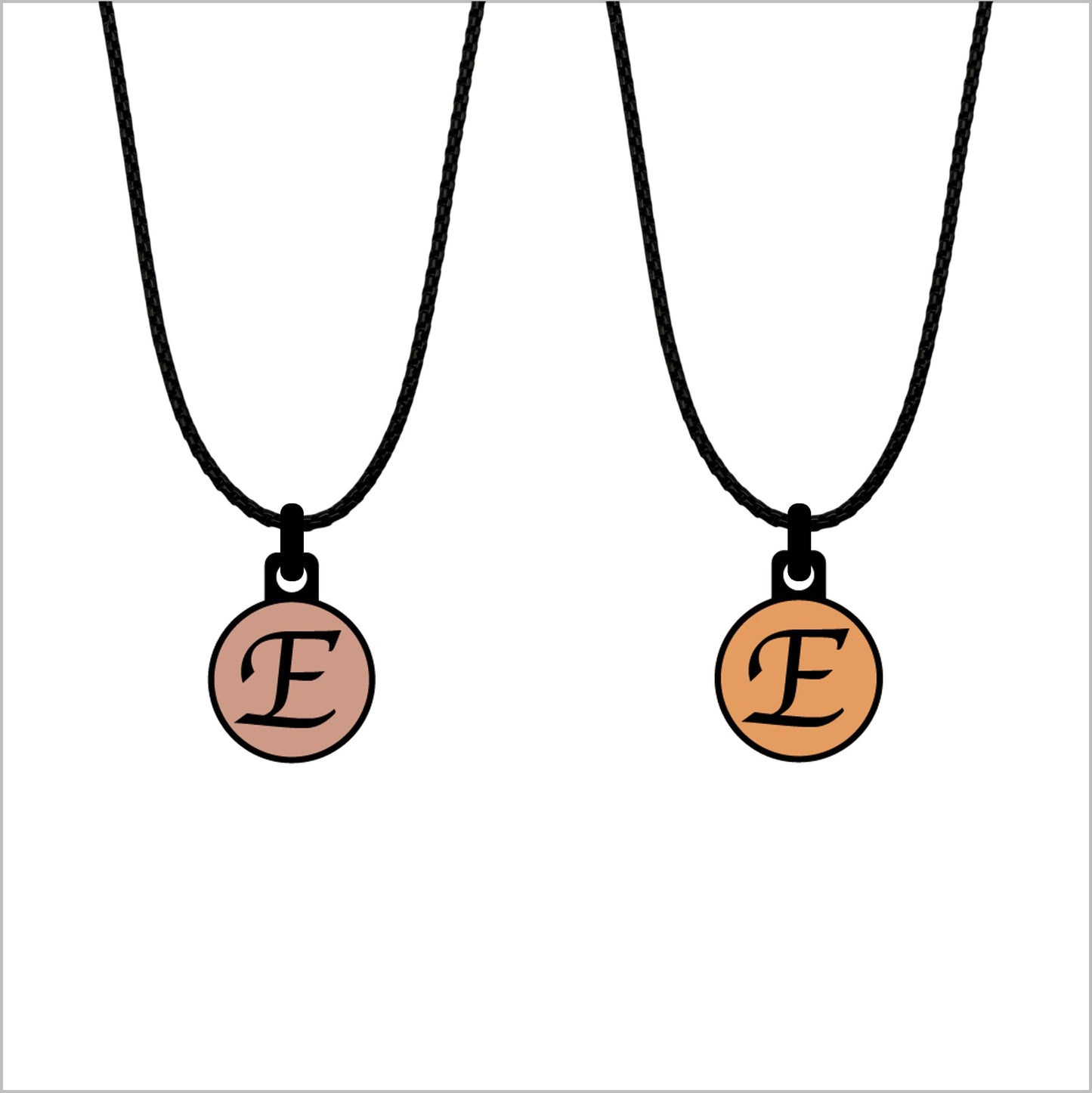 Initialen pendant met ketting