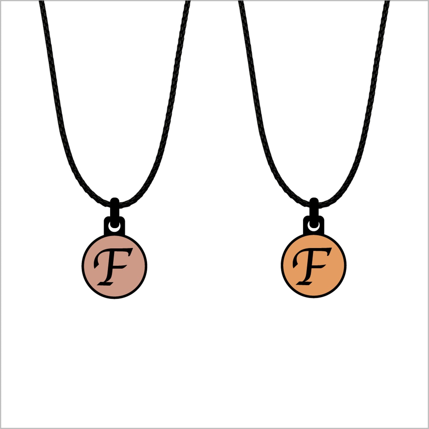 Initialen pendant met ketting