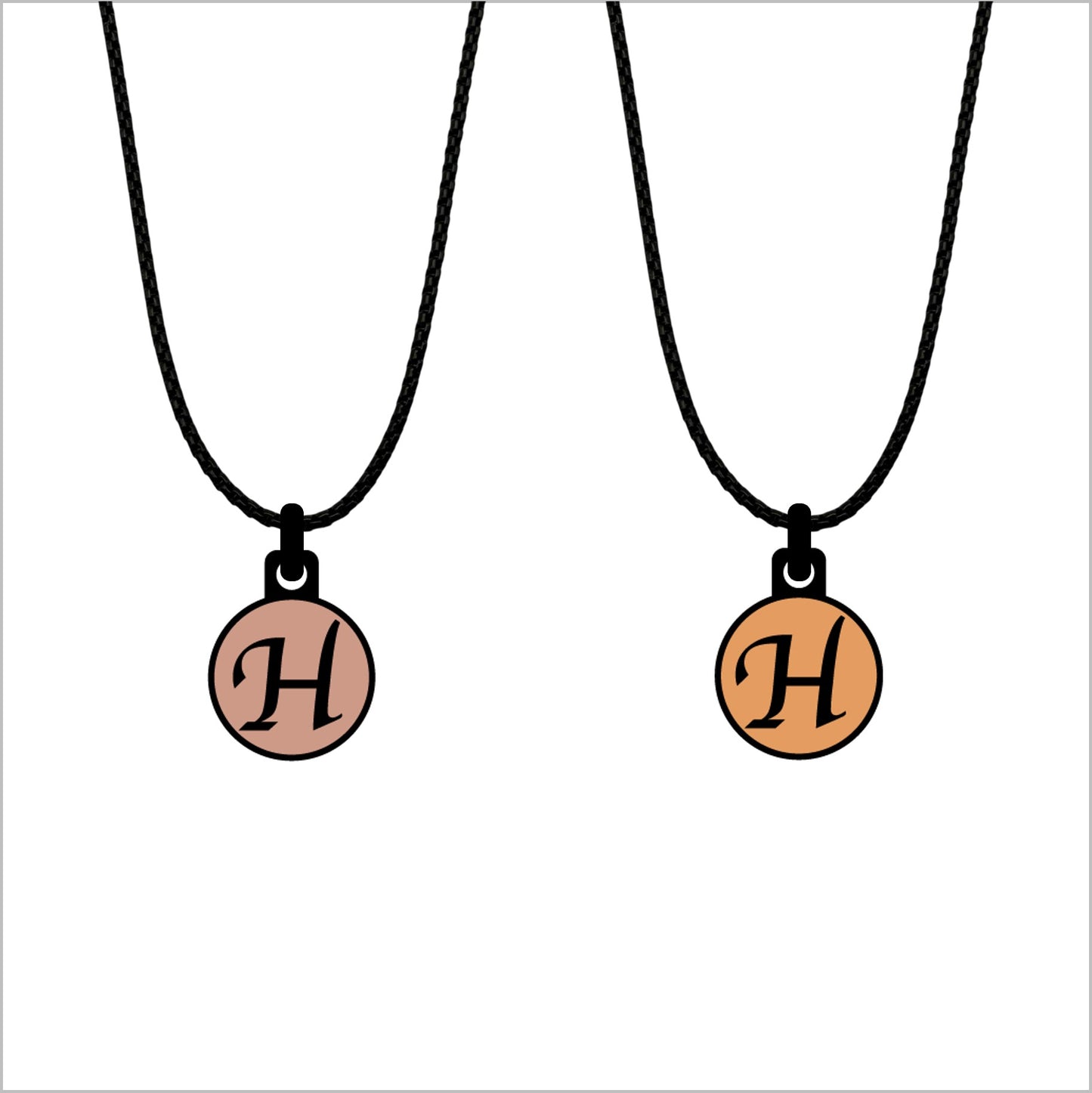 Initialen pendant met ketting