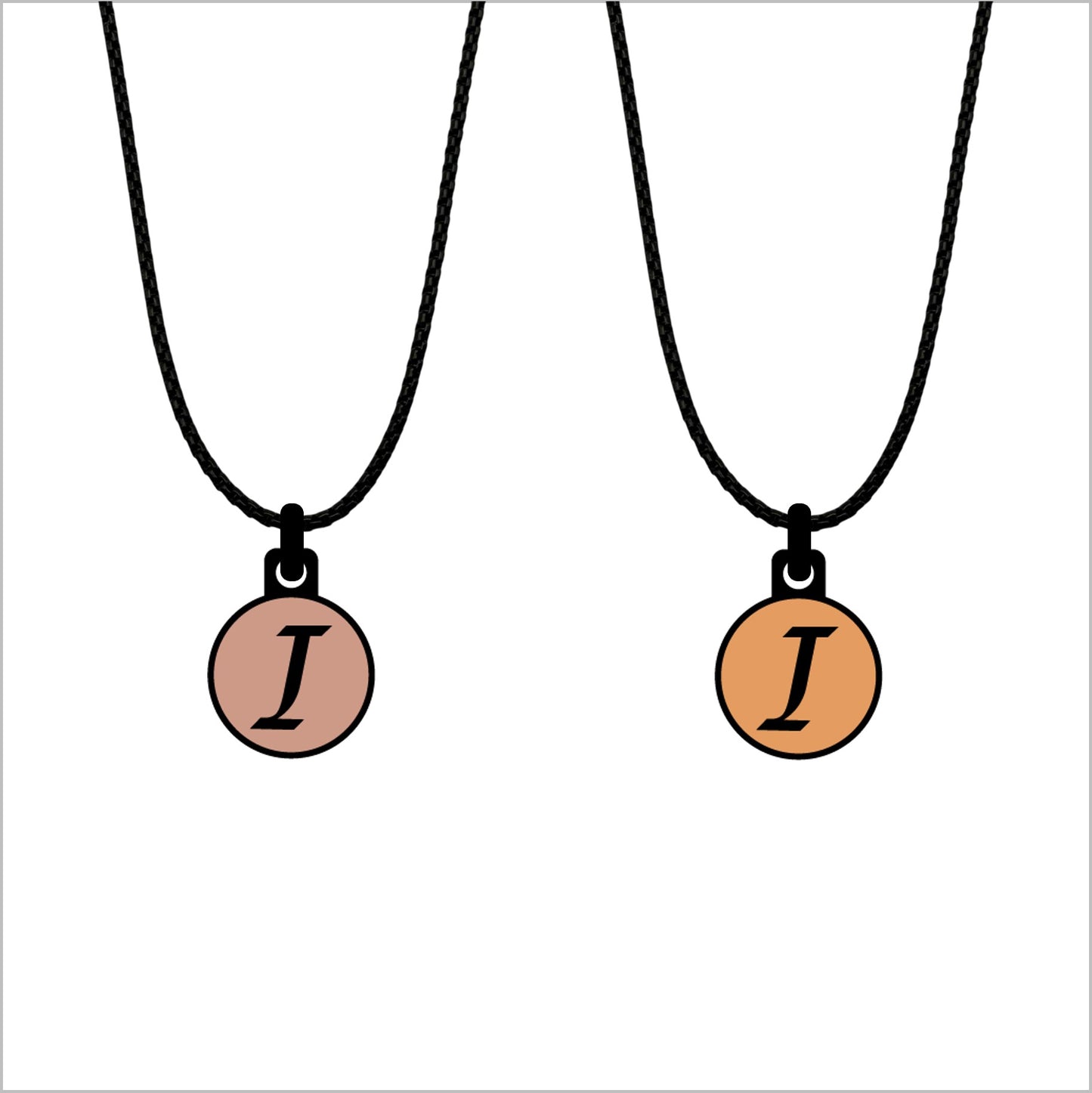 Initialen pendant met ketting