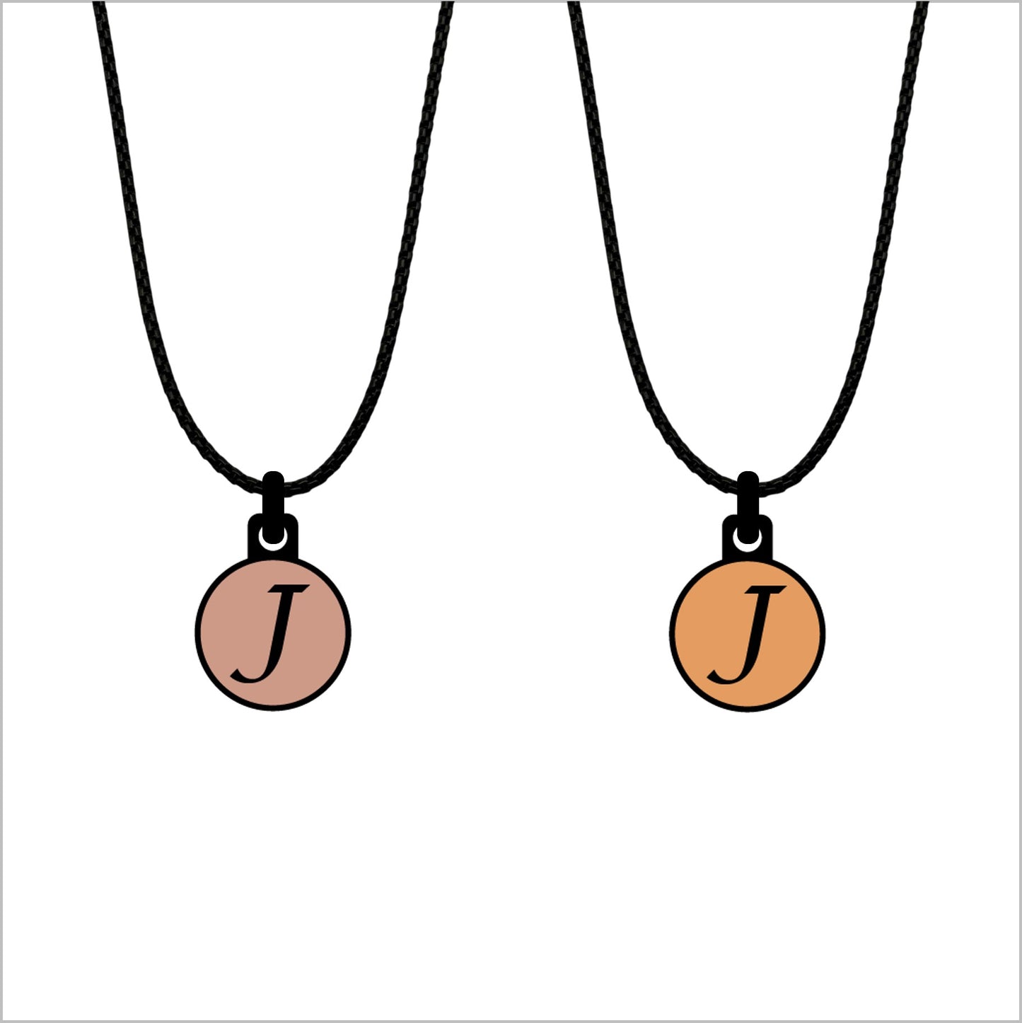 Initialen pendant met ketting