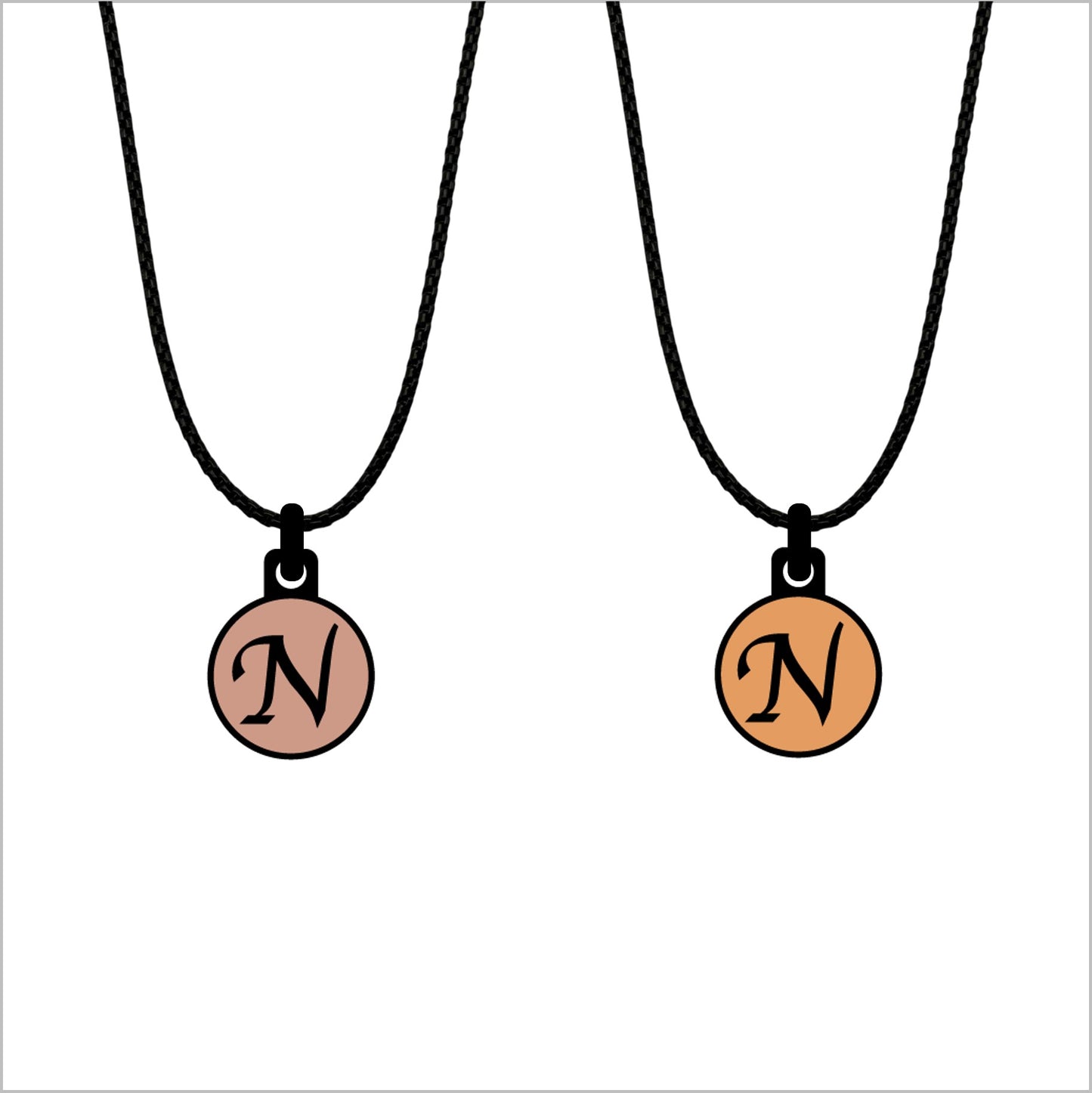 Initialen pendant met ketting