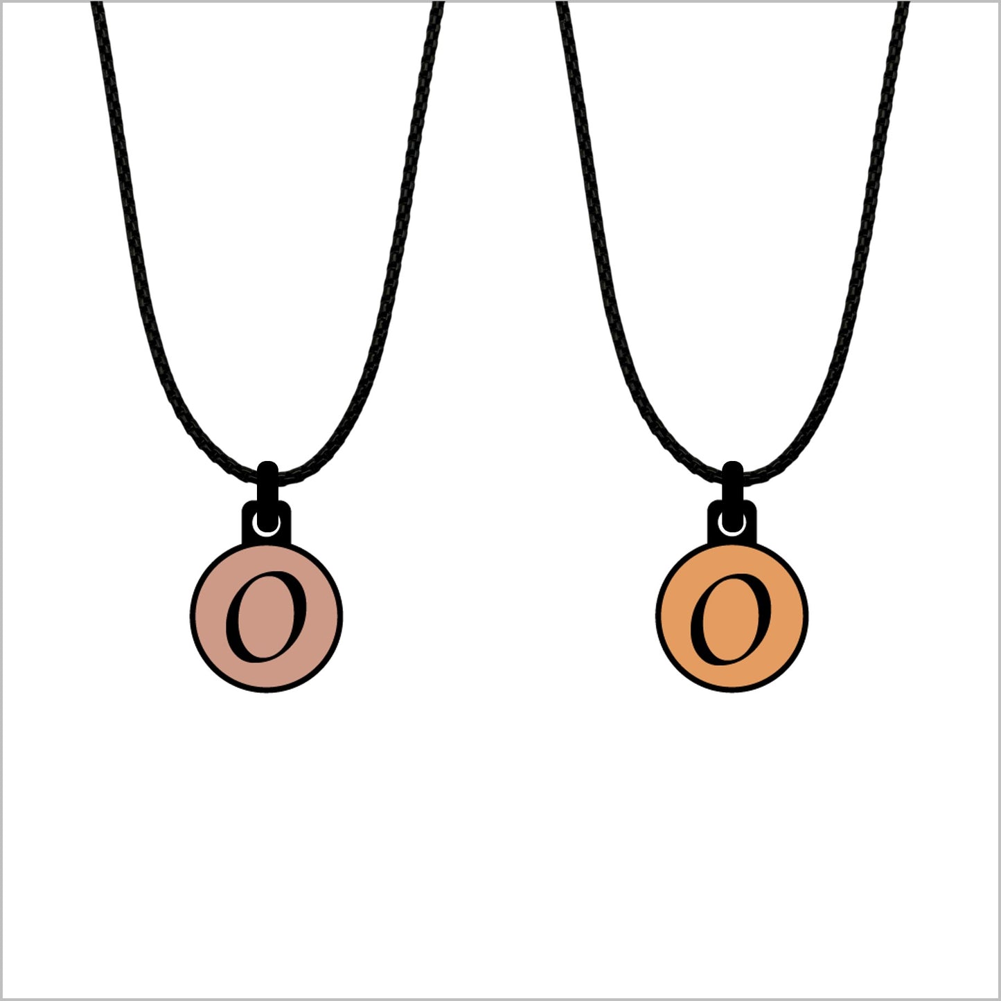 Initialen pendant met ketting