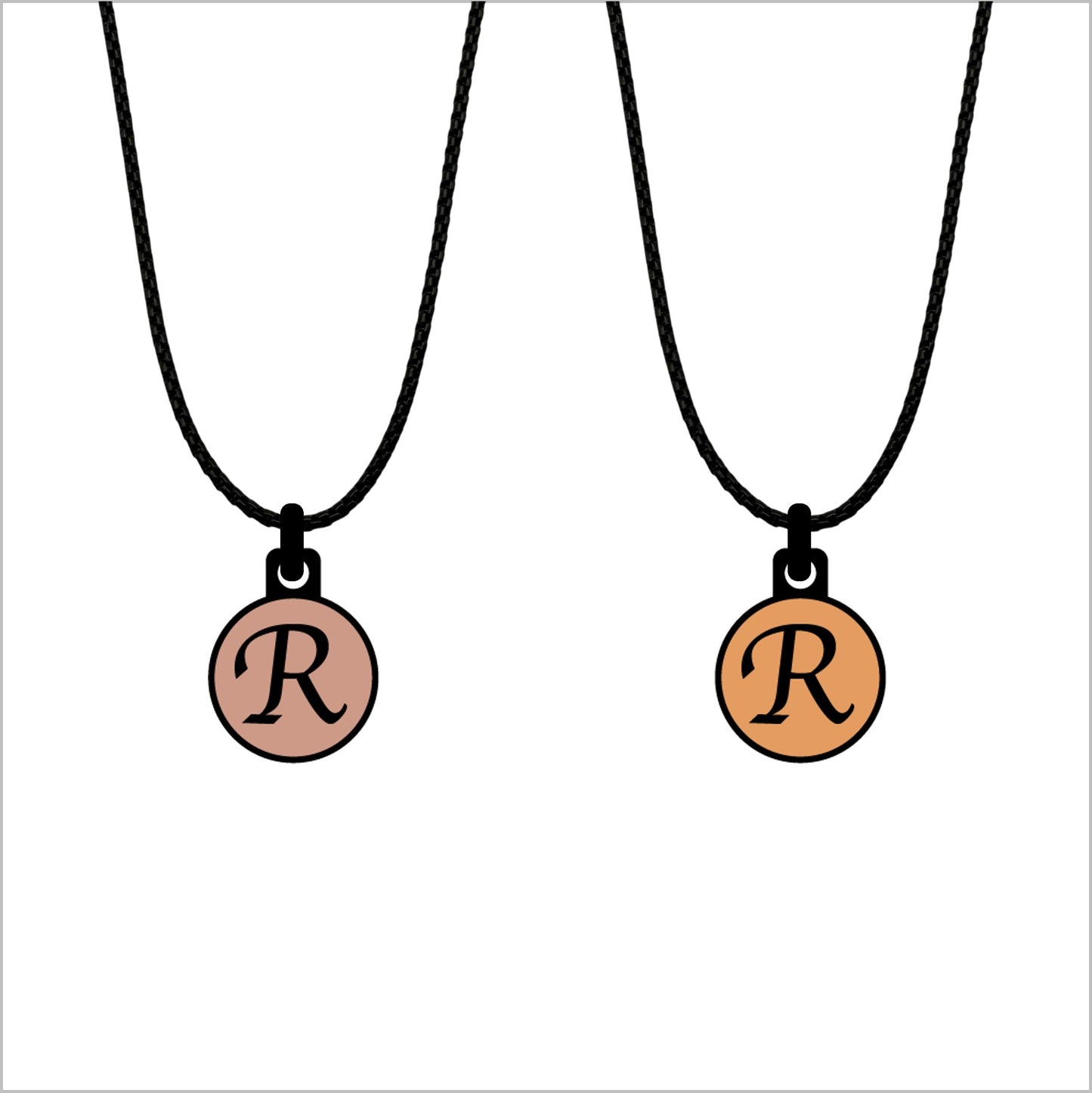 Initialen pendant met ketting