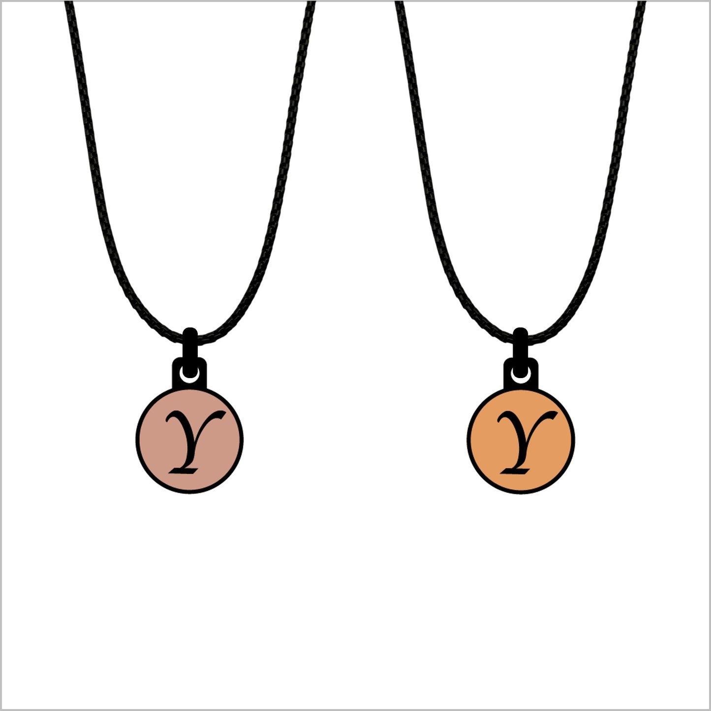 Initialen pendant met ketting