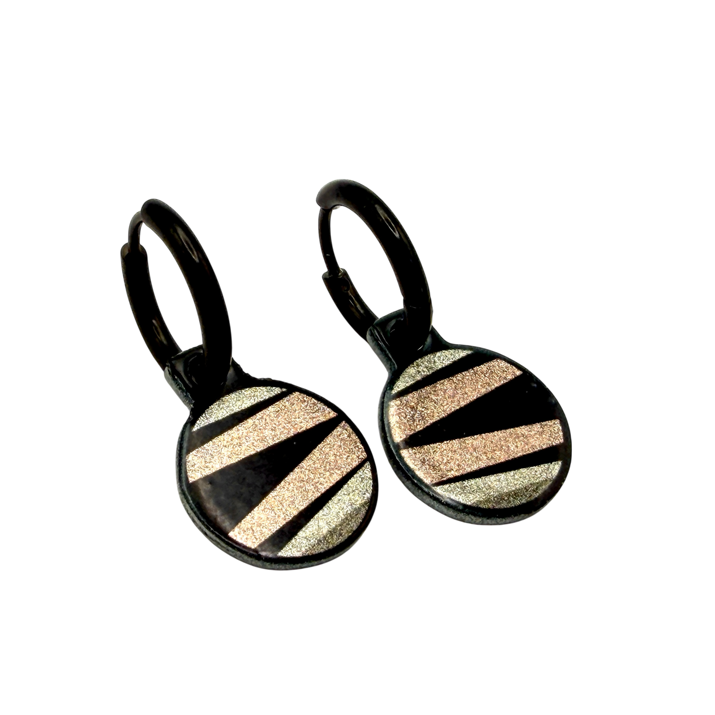 Lines art metallic oorbellen