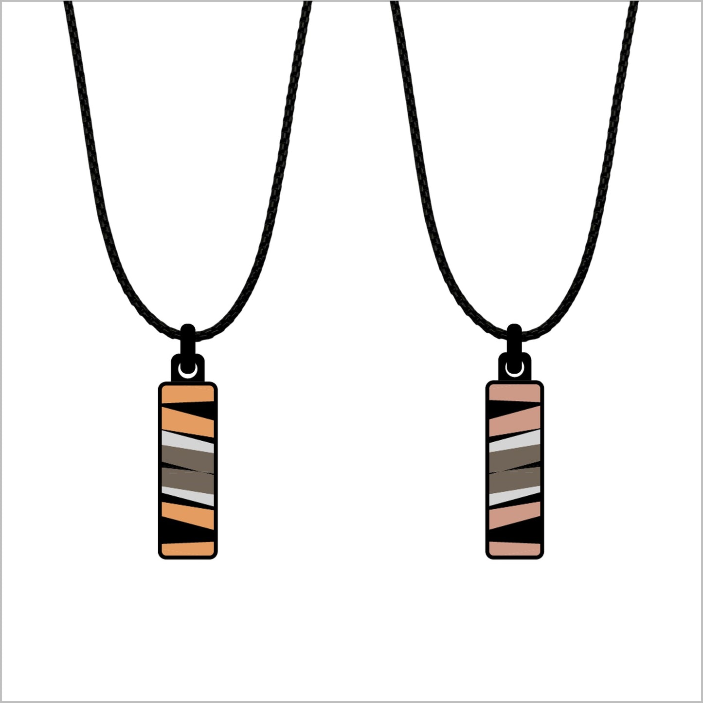 Lines Art Pendant Gold |Minimalistische hanger