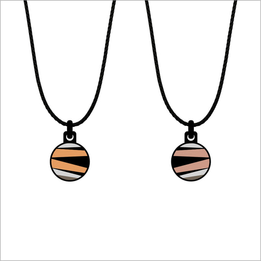 Lines Art Pendant Gold |Minimalistische hanger