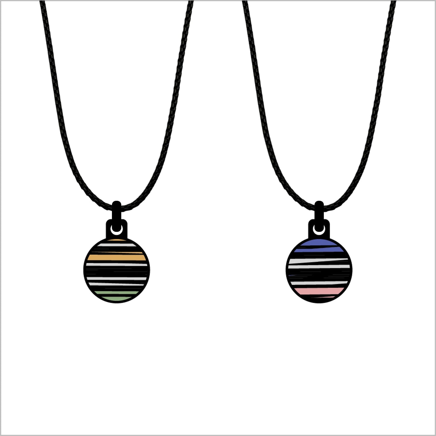 Lines Art Pendant Neutral |Minimalistische hanger