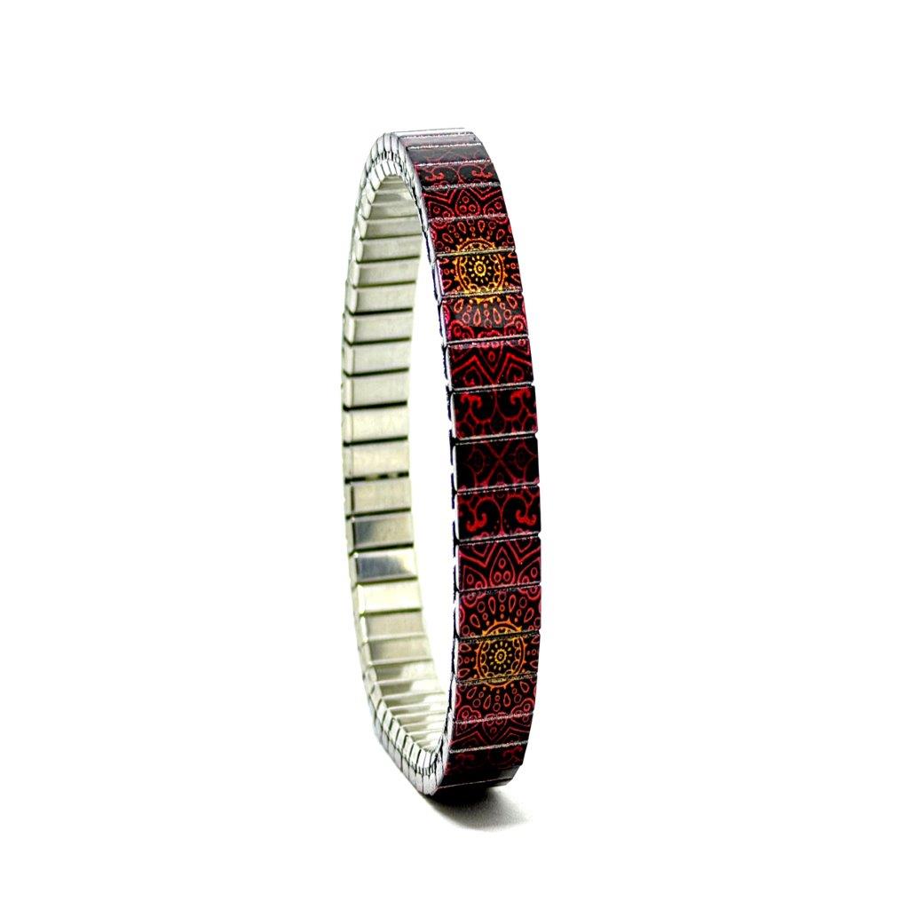 Mandala Daisies Red armband