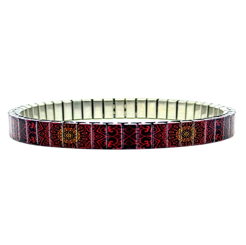 Mandala Daisies Red armband